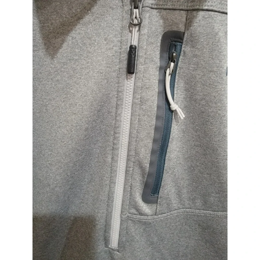 The North Face Mens XL Pullover Grey Heathered 1/4 Zip Tech Fleece‎ CY652 Jacket